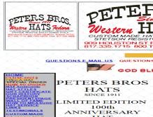 Tablet Screenshot of pbhats.com